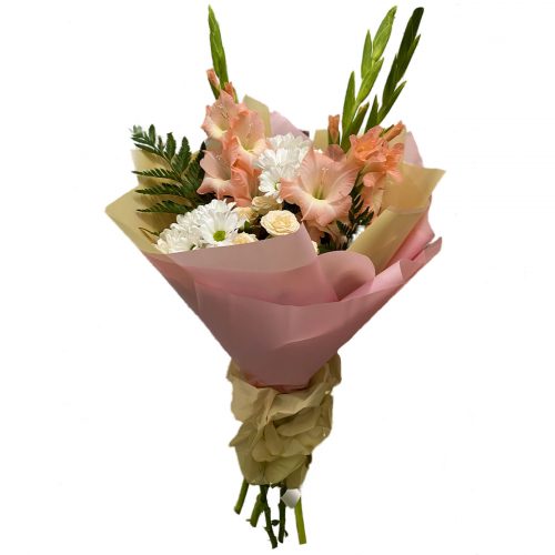 Цветочный букет «Персиковая нежность»