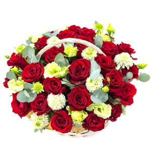 Корзина с цветами «Чудо весны» сверху