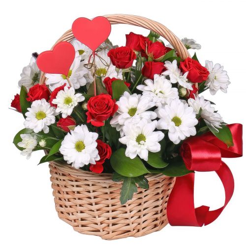 Корзина с цветами «Зимняя сказка»