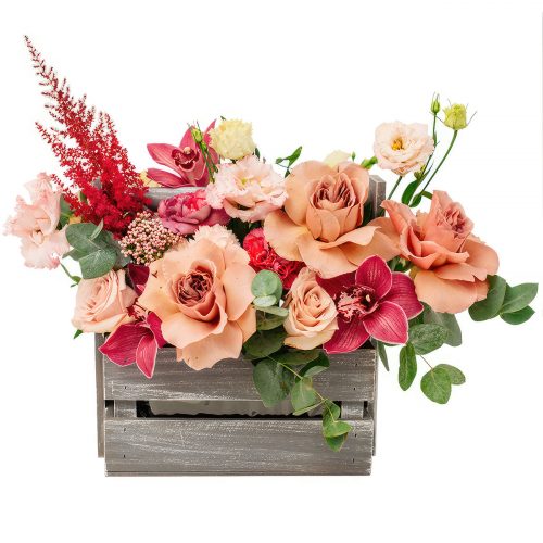 Композиция в ящике «Летняя фантазия»