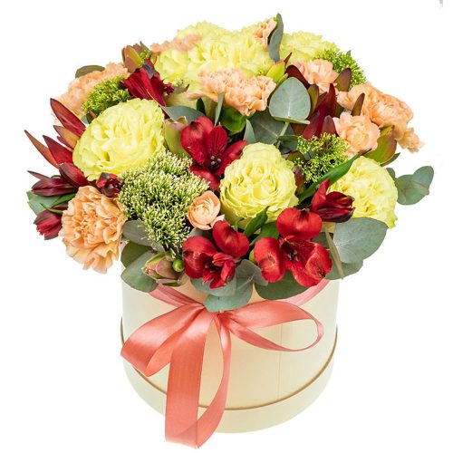 Цветы в коробке «Элегантный шик»