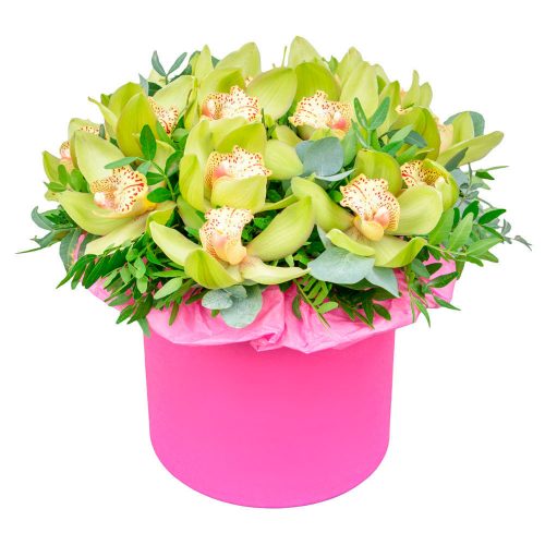 Цветы в шляпной коробке «Весенний сон»