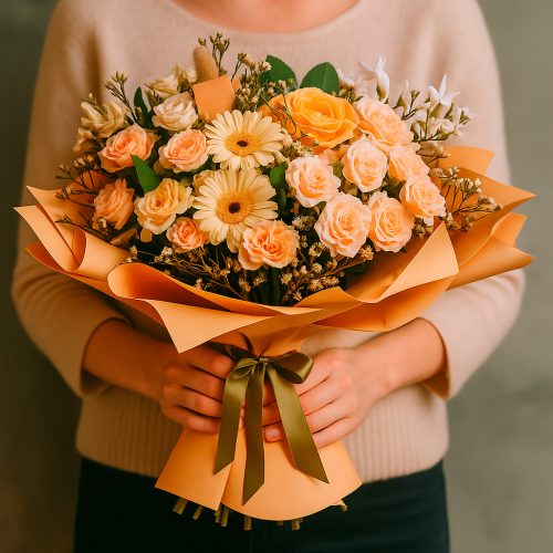 Букет «Персиковая мечта»
