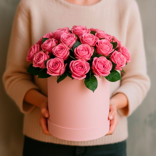 Монокомпозиция из роз «Искра»